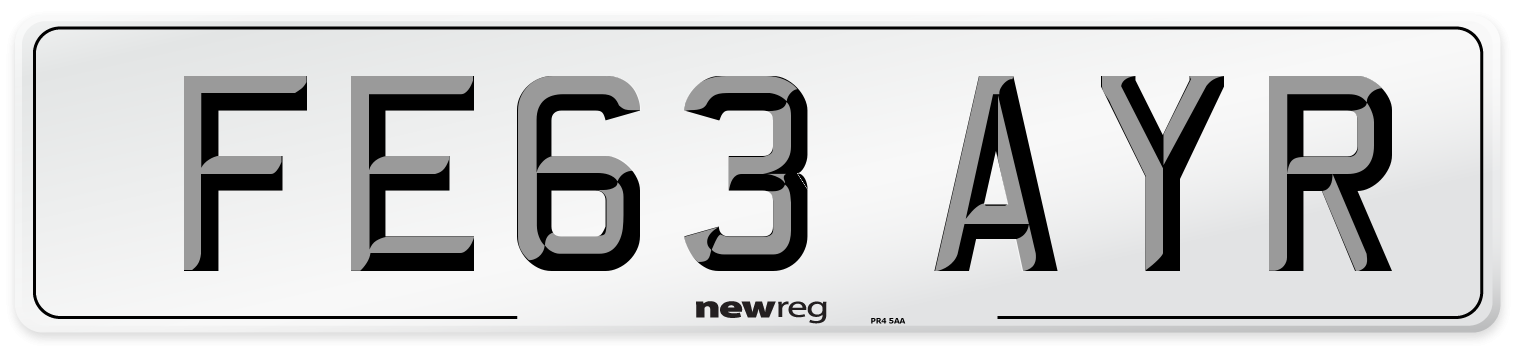FE63 AYR Number Plate from New Reg
